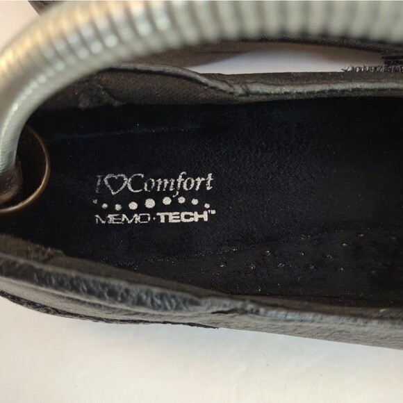 I love Comfort Black Slip-On Loafer Memo Tech Buckle Hook loop Strap 8.5 - Picture 13 of 16